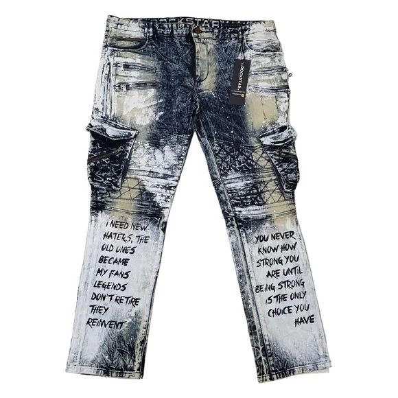 Rockstar Jeans Rockstar Original Jeans Graffiti Bleached Paint